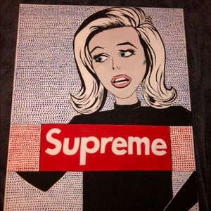 Hand painted supreme painting